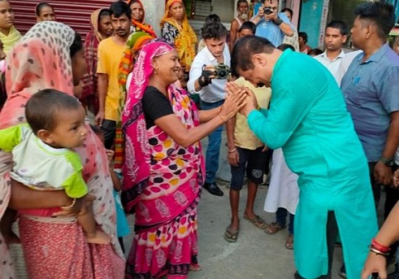 Congress nominated Candidate Sudip Roy Barman campaigned in 6 Agartala Assembly constituency Congress nominated Candidate Sudip Roy Barman campaigned in 6 Agartala Assembly constituency